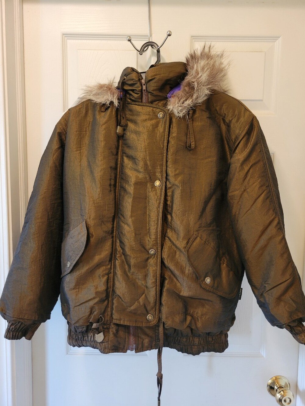 Womens Sz. Med. Bronze Puffer Jacket/coat